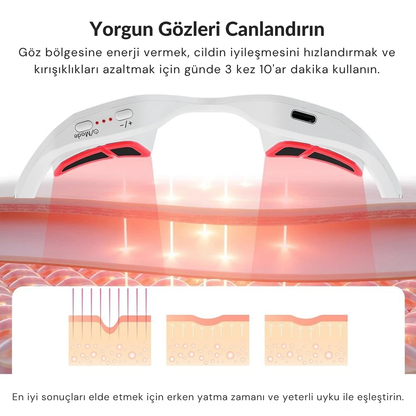 Kırmızı Işık & EMS Terapili Göz Masaj Cihazı