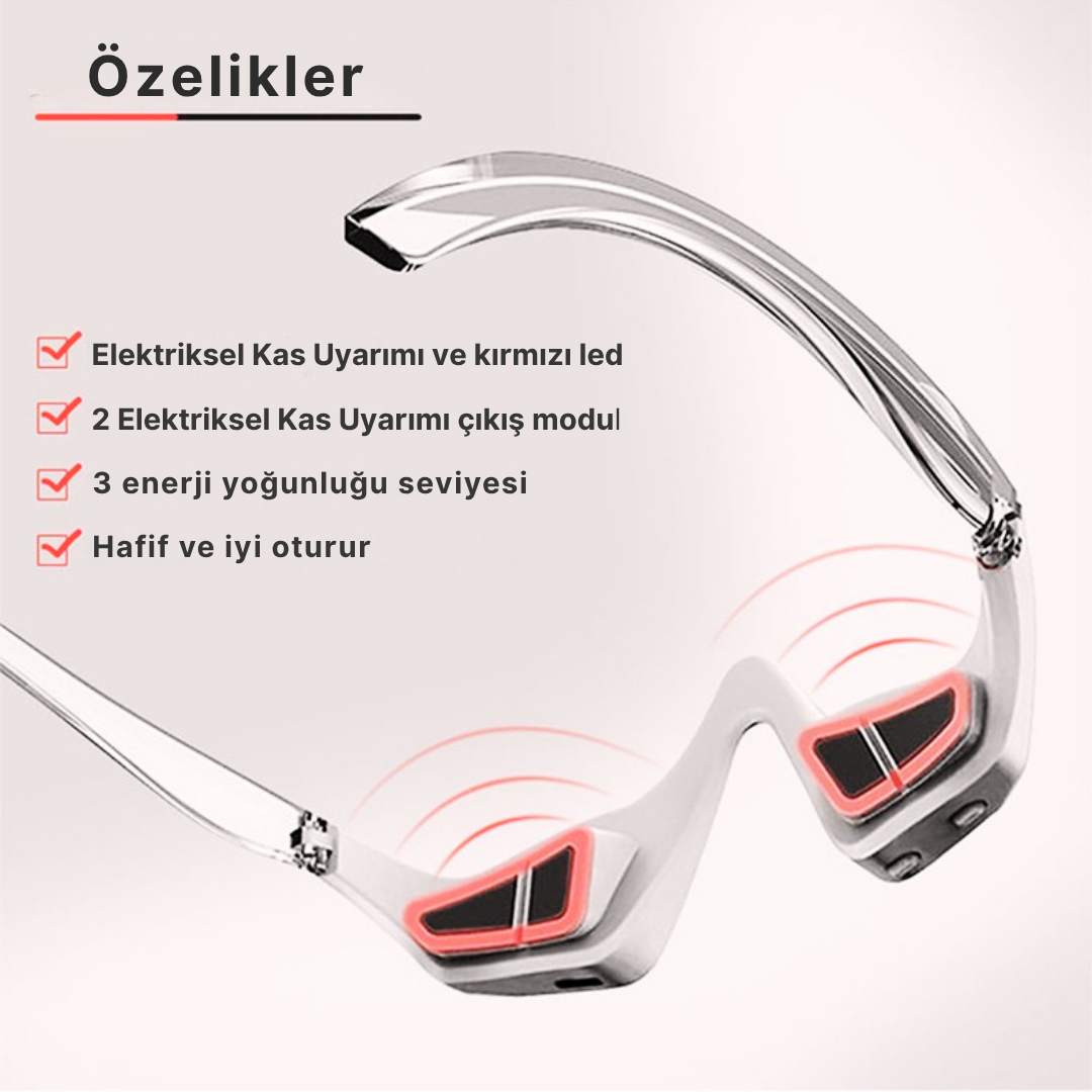 Kırmızı Işık & EMS Terapili Göz Masaj Cihazı