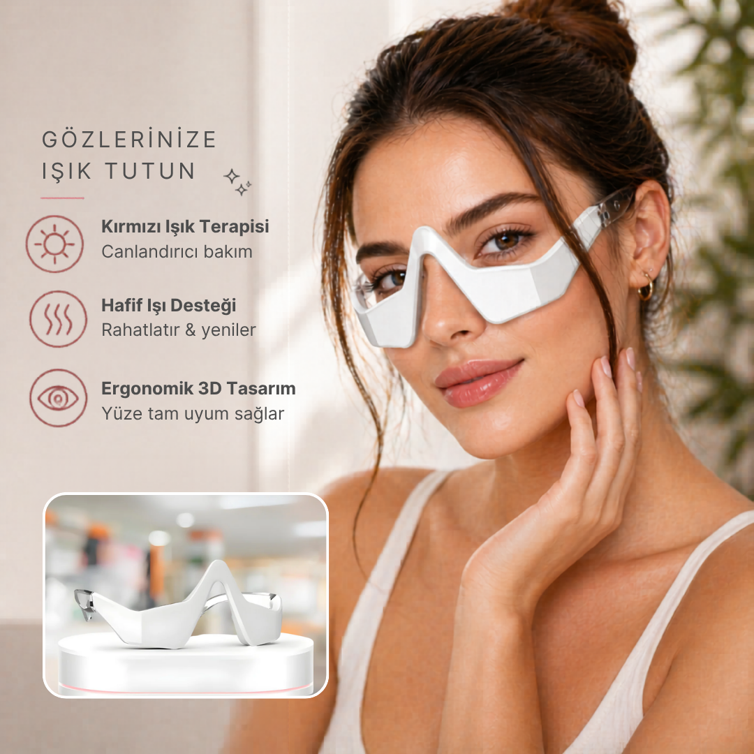 Kırmızı Işık & EMS Terapili Göz Masaj Cihazı